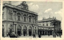 VINTAGE POSTCARD Given Train station
