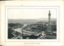 VINTAGE POSTCARD Lyon the Iron Tower and Vaise