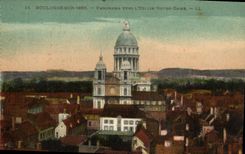 VINTAGE POSTCARD Boulogne on Sea Panorama Towards L Notre Dame Church