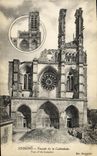 CPA Soissons Facade de la Cathedrale