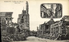 CPA Soissons La Rue de la Buerie Militaria