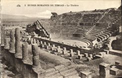CPA Ruines Romaines De Timgad Le Theatre