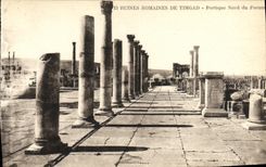 CPA Ruines Romaines De Timga Portique Nord du Forum