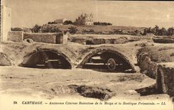 CPA Carthage Anciennes Citernes Romaines de la Malga et la basilique primatiale