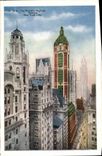 VINTAGE POSTCARD The Worid S Highest Towers New York City