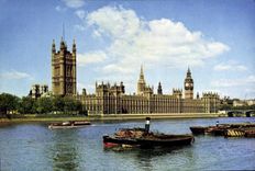 MODERN CARD London The Houses off Parliament one the Bank off The Thames At Westminster