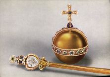 VINTAGE POSTCARD The Sovereign S Orb And Head Off HT sovereign S sceptre Charles II