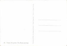 VINTAGE POSTCARD Tower off London The Block and Axis