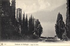 Di Bellagio Lago di Como de Dintorni de la POSTAL de la VENDIMIA