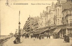 CPA Blankenberghe Digue et Hotel Beau Rivage