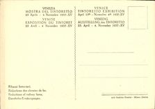 VINTAGE POSTCARD Mostra Del Tintoretto Venezia Minerva Cheresoinge Marte