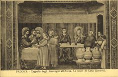 VINTAGE POSTCARD Padova Cappella Degli Scovegni all Arena the nozze di Cana