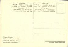 VINTAGE POSTCARD Mostra Del Tintoretto Venezia Deposizione