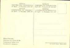 VINTAGE POSTCARD Mostra Del Tintoretto Venezia Mercurio Grazie