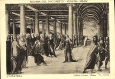VINTAGE POSTCARD Mostra Del Tintoretto Venezia L adulterated