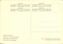 VINTAGE POSTCARD Mostra Del Tintoretto Venezia Ritratto Di Vincenzo Zeno