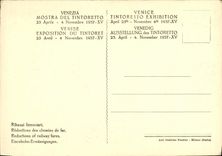 VINTAGE POSTCARD Mostra Del Tintoretto Venezia Martirio Di Santa Caterina