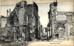 VINTAGE POSTCARD Rheims Street De Nanteuil Militaria