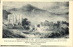 CPA St Nectaire en 1830 Les Ruines du Chateau Feodal