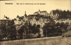 CPA Marienbad Blick nach der Bahnholstrasse und Cale Egerlinder