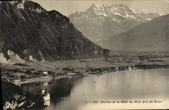 CPA Chateau de Chillon et Dent du Midi pris de Glion