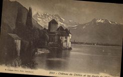 VINTAGE POSTCARD Castle of Chilloles and Teeth of the South