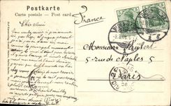 VINTAGE POSTCARD Baden Baden Vom Neuen Schloss