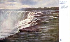 VINTAGE POSTCARD The Falls off the Niagara One The Edge off The Horse Shoe Falls