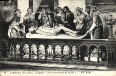 CPA Lampaul Finistere L eglise Ensevielissement du Christ