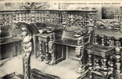 CPA St Thegonnec Finistere Les Stalles du choeur
