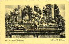 CPA Saint Thegonnec Detail du Calvaire