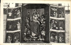 CPA Saint Thegonnec Finistere Triptyque de la vierge