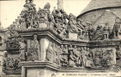 CPA Guimiliau Finistere Le Calvaire Details