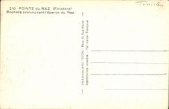 CPA Pointe Du Raz Finistere Rochers prolongeant l eperon du raz