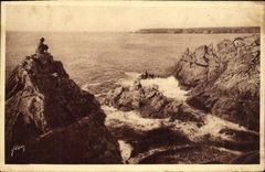 CPA La Pointe du raz Finistere Baie des Trepasses et pointe du Van