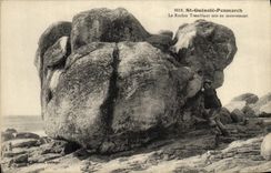 VINTAGE POSTCARD Penmarch the Trembling Rock put moving