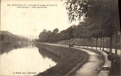 VINTAGE POSTCARD Chateaulin Tow path and Road of Launay Port Pretty walk