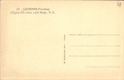 VINTAGE POSTCARD Locronan L Church