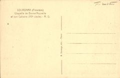 VINTAGE POSTCARD Locronan Vault of Good news and its Martyrdom