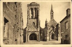 VINTAGE POSTCARD Locronan L Church and the Vault of Pentity