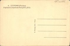 VINTAGE POSTCARD Locronan L Church and the Vault of Pentity