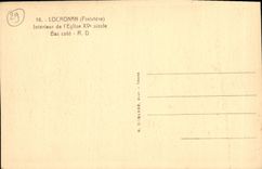 VINTAGE POSTCARD Locronan Interieur of L Low Church dimensions