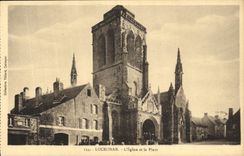 VINTAGE POSTCARD Locronan L Church and the place