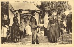 VINTAGE POSTCARD Locronan Large Tromenie Folklore Costume the procession