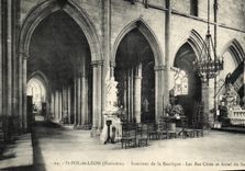 VINTAGE POSTCARD Holy pol  Of Interior Leon of the Basilica Low Dimensions and Furnace bridge of the Sacring heart