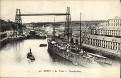 CPA Brest Le Pont a Transbordeur Bateau
