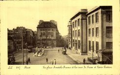 CPA Brest La Place Anatole France et Les rues de Siam et Louis Pasteur 