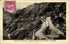 CPA Sospel Excursion Intervallee Lacets de la Route de Moulinet a Sospel