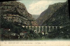 CPA Ligne Du Sud Les Gorges du Loup Le viaduc