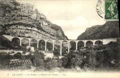 CPA Les Gorges du Loup Le Viaduc et L Entree des Gorges